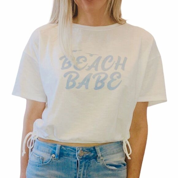 NWT SADIE & SAGE Beach Babe Graphic Tee Shirt - Picture 7 of 9